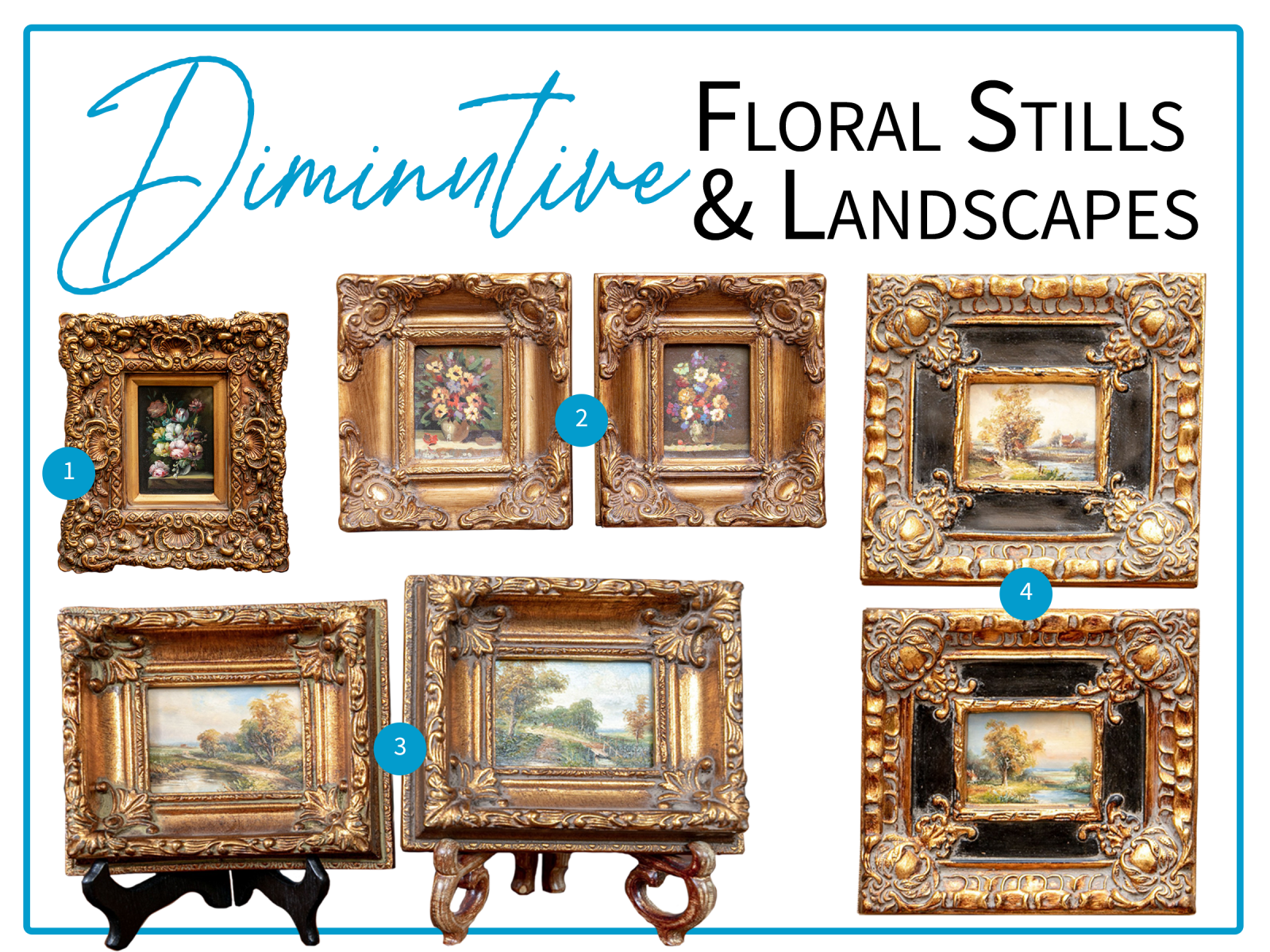 Fabulous Arlington TX Online Estate Staff Picks - Diminutive Floral Still Life & Landscapes